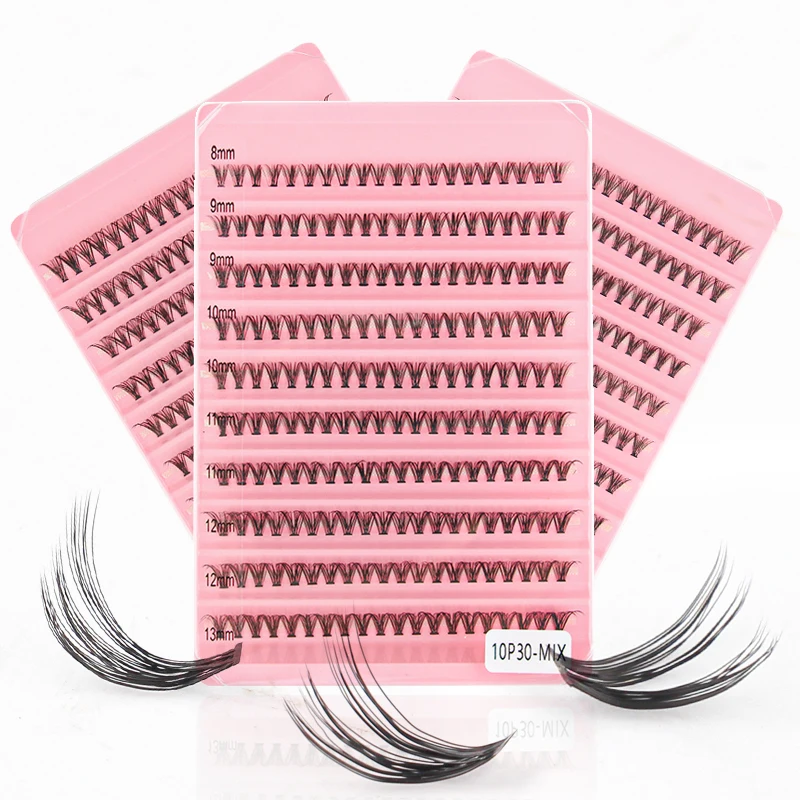 New 200Clusters Cluster Lashes Natural 30D Individual Eyelash Extension 10 Rows Eyelash Bunches Professional Fake Lashes Makeup