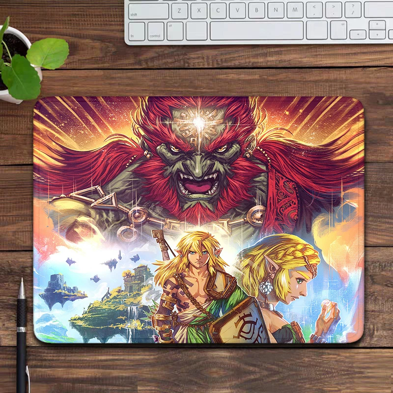 Zelda Anime Mouse Pad, Small Gamer Acessórios, Bloqueio da Borda, Laptop, Computador, Office Desk, Rubber Gaming Pads