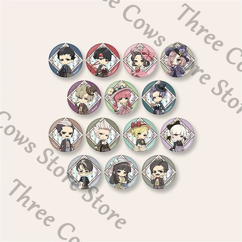 

Anime Ace Attorney Kazuma Asogi Dick Gumshoe Susato Mikotoba Klavier Gavin Barok Van Zieks Cosplay Cartoon Badge Emblem Gift