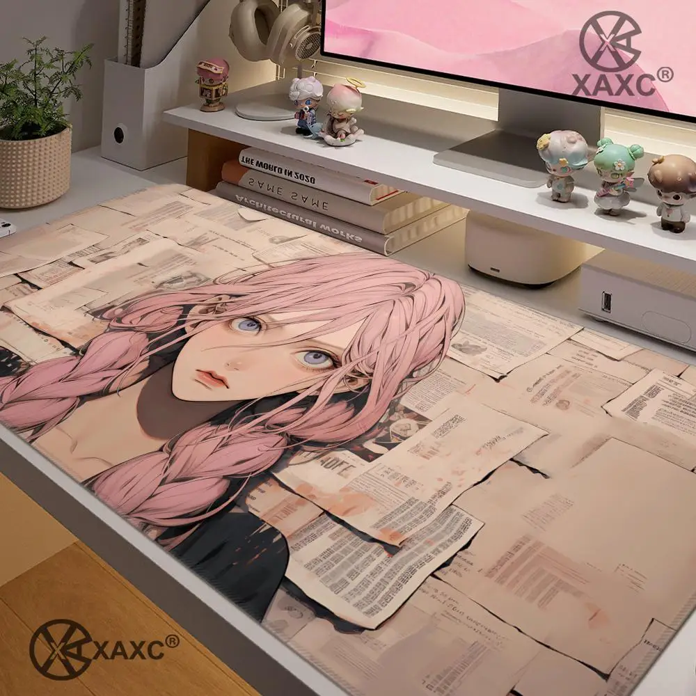 

Anime Girl Mouse Pad Gaming Laptop Mat Gamer Large Pad Keyboard Computer Accessories Non-slip Mouse Pc Laptops Rubber Mat HYBXXC
