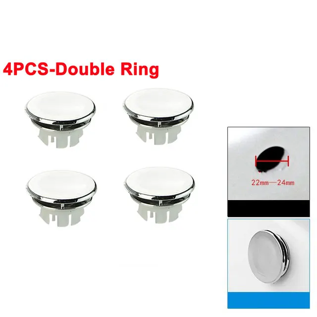 4Pcs Circular Overflow Drain Cover Kit, Bathroom Accessories