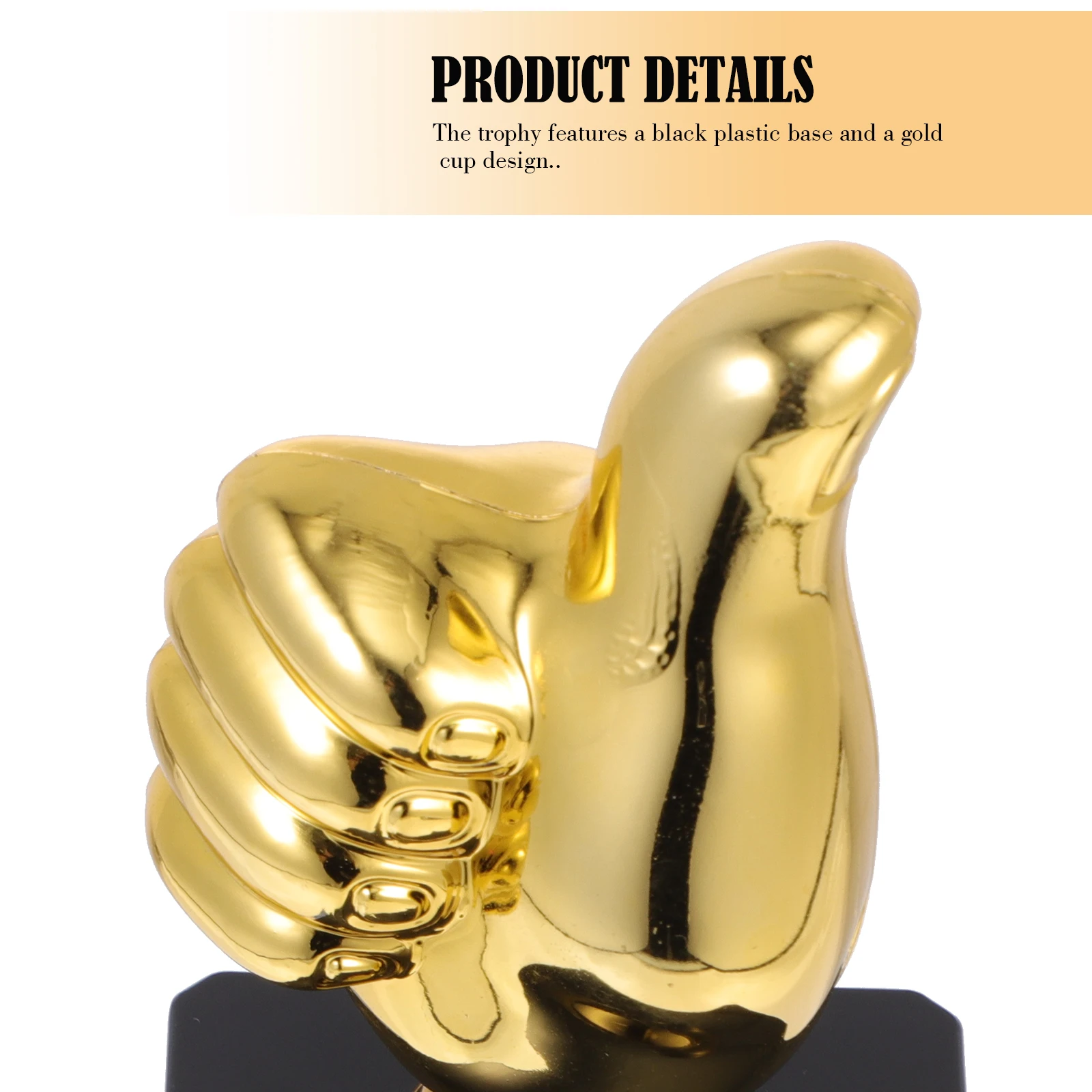 

1pc Awards Encouragement Competition Plastic Thumb Trophy Creative Reward Prize Mini Trophy Party Souvenir School