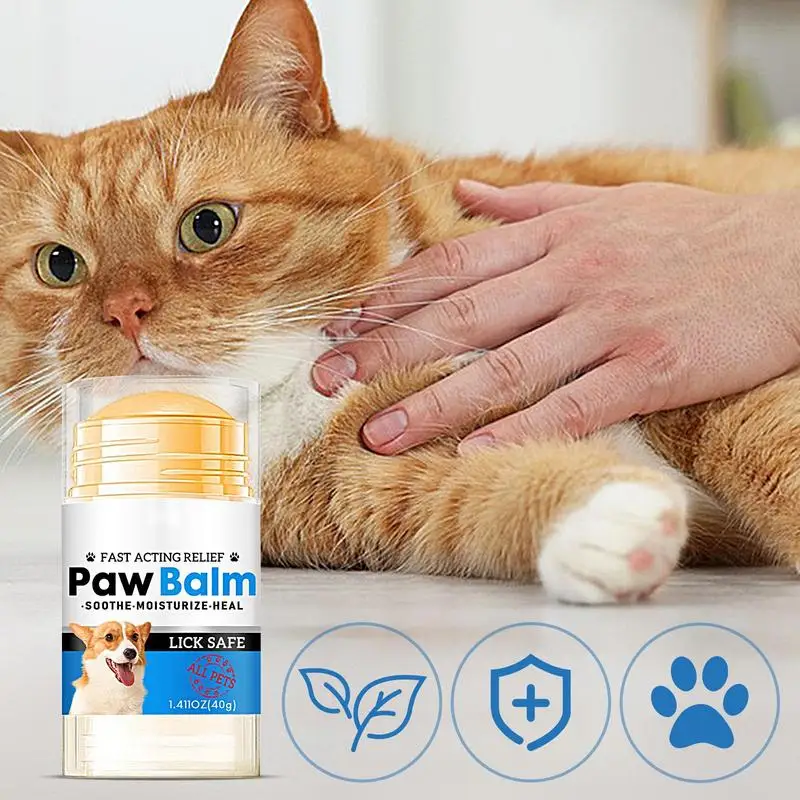 Paw Care Cream 40g Fast-Acting Nourishing Cream For Cat Paw Non-Greasy Cracked Pet Feet Skin Care Easily Absorbed Balm For Large