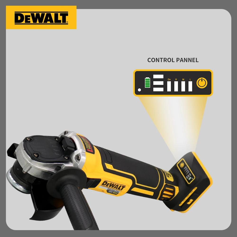 Imagem -04 - Dewalt-sem Fio Brushless Angle Grinder Maglev Metal Cutting Carregamento Angle Grinder Recoil Brake 20v 125 mm 100 mm Dcg405nt