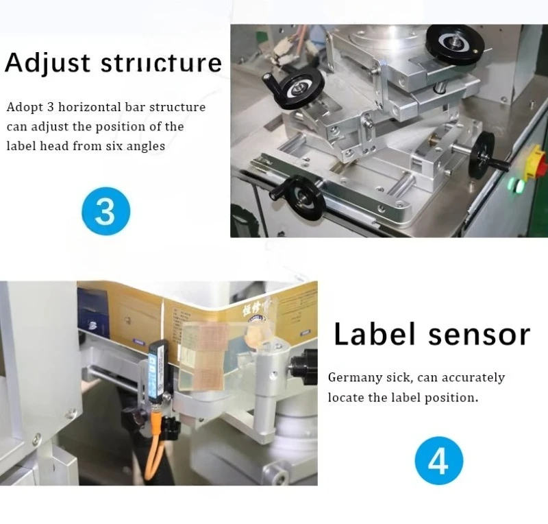 Customize Automatic Round Bottle Sticker Labeling Machine Stock Available in Germany, USA, Russia