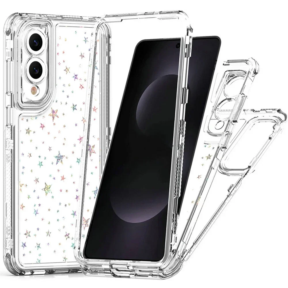 Für Transparente Fall OPPO A79 EINE 58 38 A18 5G 4G 3In1 Stoßstange Hybrid PC Harte Silikon zurück Funda für OPPO Reno 10 12 Pro R7 Abdeckung