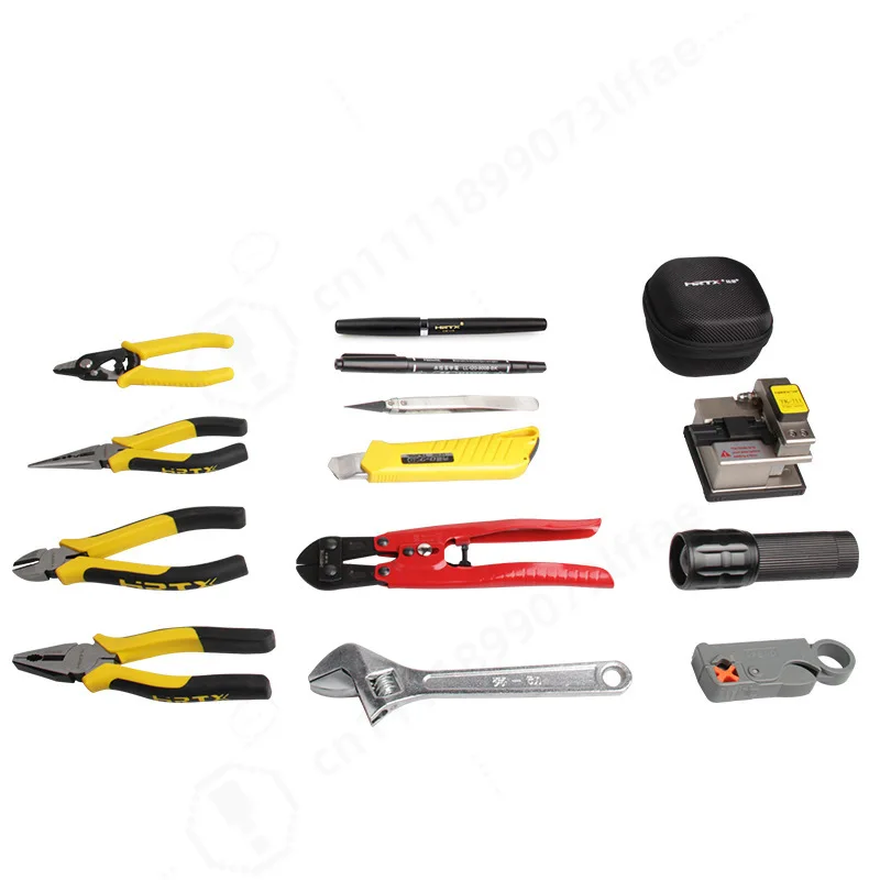 Fiber Optic Splicing Tool Box Cable Stripping Cutter Storage Case for Optical Cable Construction Work Repair Accessories