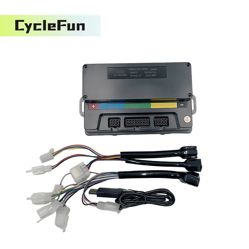 E-bike VOTOL 48V-72V EM50 800W 2000W FOC BLDC Sine Wave Controller With T08 Throttle And DKD OneLin Display For Electric Scooter