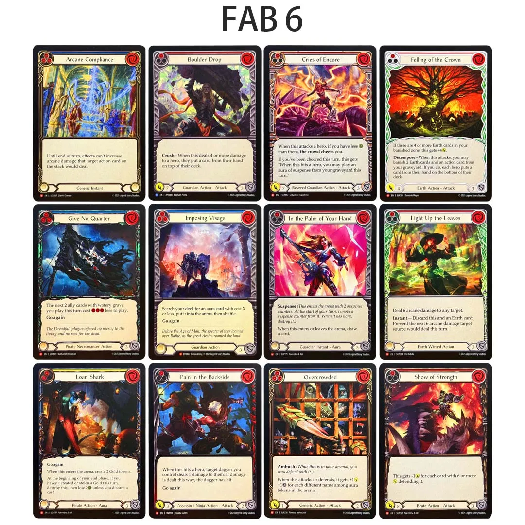 FAB Proxy TCG Trading Game Cards Collection Multi‑Style Fantasy Battle Cards for Deck Building Tabletop Gaming