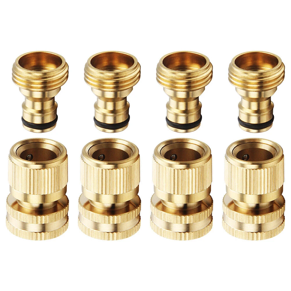 

Easy To Connect And Disconnect Quick Connect Solid Brass Brass Female Male Connector Set Garden Hose Solid Brass