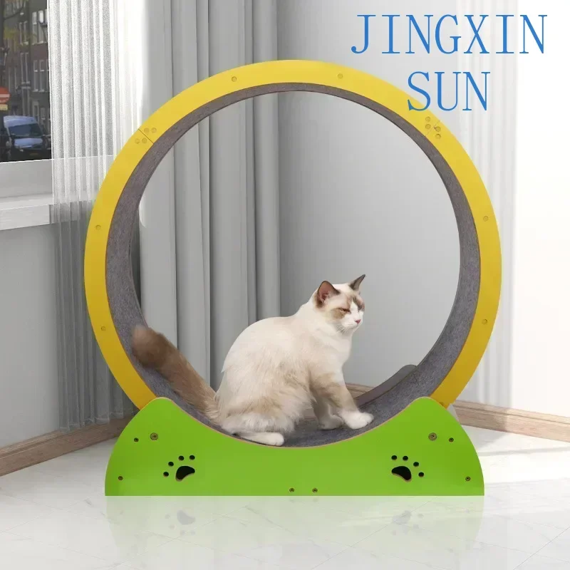 silent-pet-treadmill-running-wheels-roller-flatbed-cat-fitness-diy-wooden-exercise-cat-climbing-frame-pet-supplies-super-cat