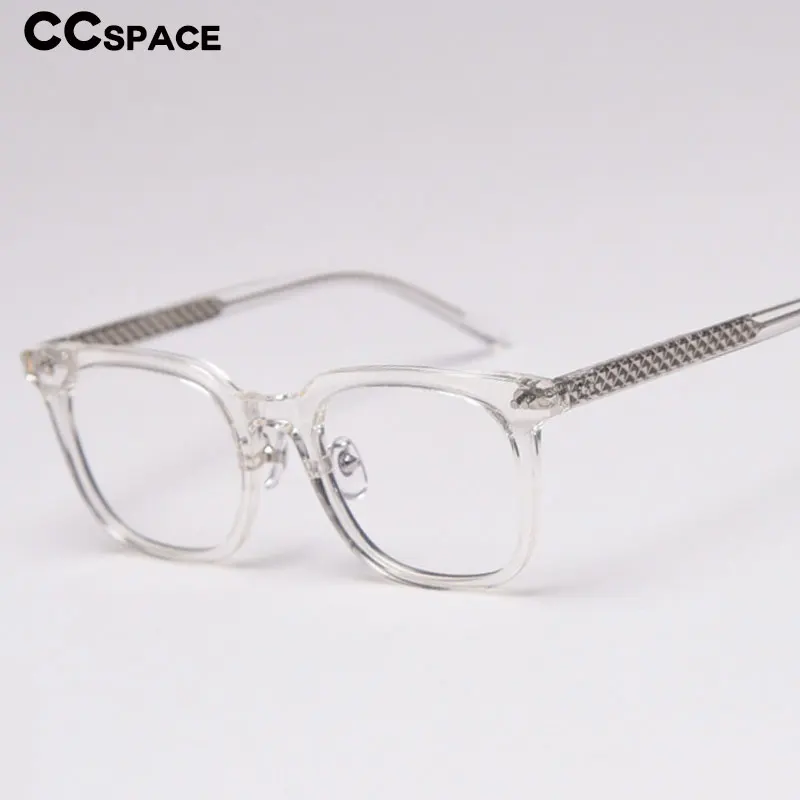 47398 Square Plastic Titanium Glasses Frames Built-in Metal Legs Ultralight Men Women Optical Fashion Computer Glasses