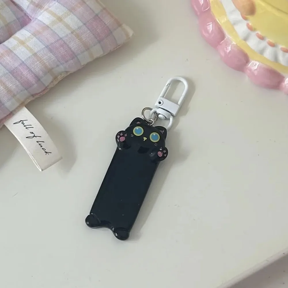 Kawaii 수지 고양이 키 체인 가방 액세서리 지갑 장식 만화 배낭 펜던트 자동차 열쇠 고리 어린이 선물