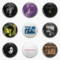 Cocteau Twins Lullabies Mbv Bilinda Star Mazzy My Soft Button Pin Customizable Cartoon Collar Hat Women Decor Fashion Lover