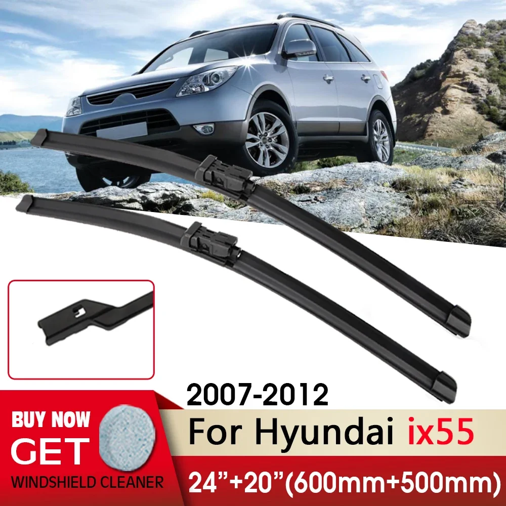 

Автомобильный стеклоочиститель, передняя щетка 24 "+ 20" для Hyundai ix55 2007-2012, подходит для кнопочного рычага, передние дворники, автоаксессуары