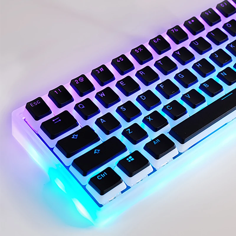 

129 Keys Pudding Keycaps For Cherry Mx Switch Mechanical Gaming Keyboard OEM Profile PBT Double Shot Keycap RGB backlit Key Caps