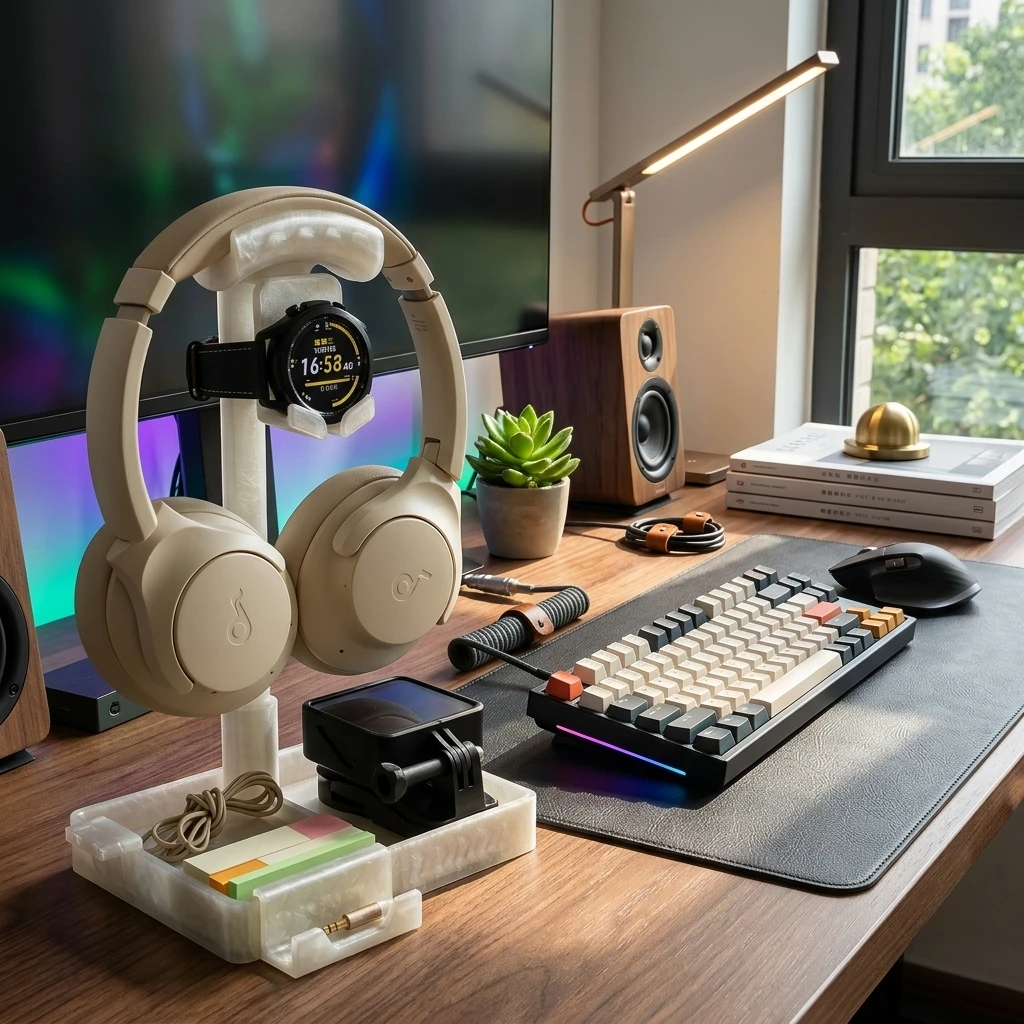 Gaming Accessories Organizer - Drukowany w 3D uchwyt na słuchawki