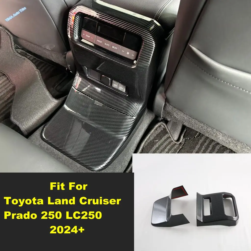 

Auto Rear Armrest Box Air AC Vent Outlet Decor Frame Accessories Cover Trim For Toyota Land Cruiser Prado 250 LC250 2024 2025