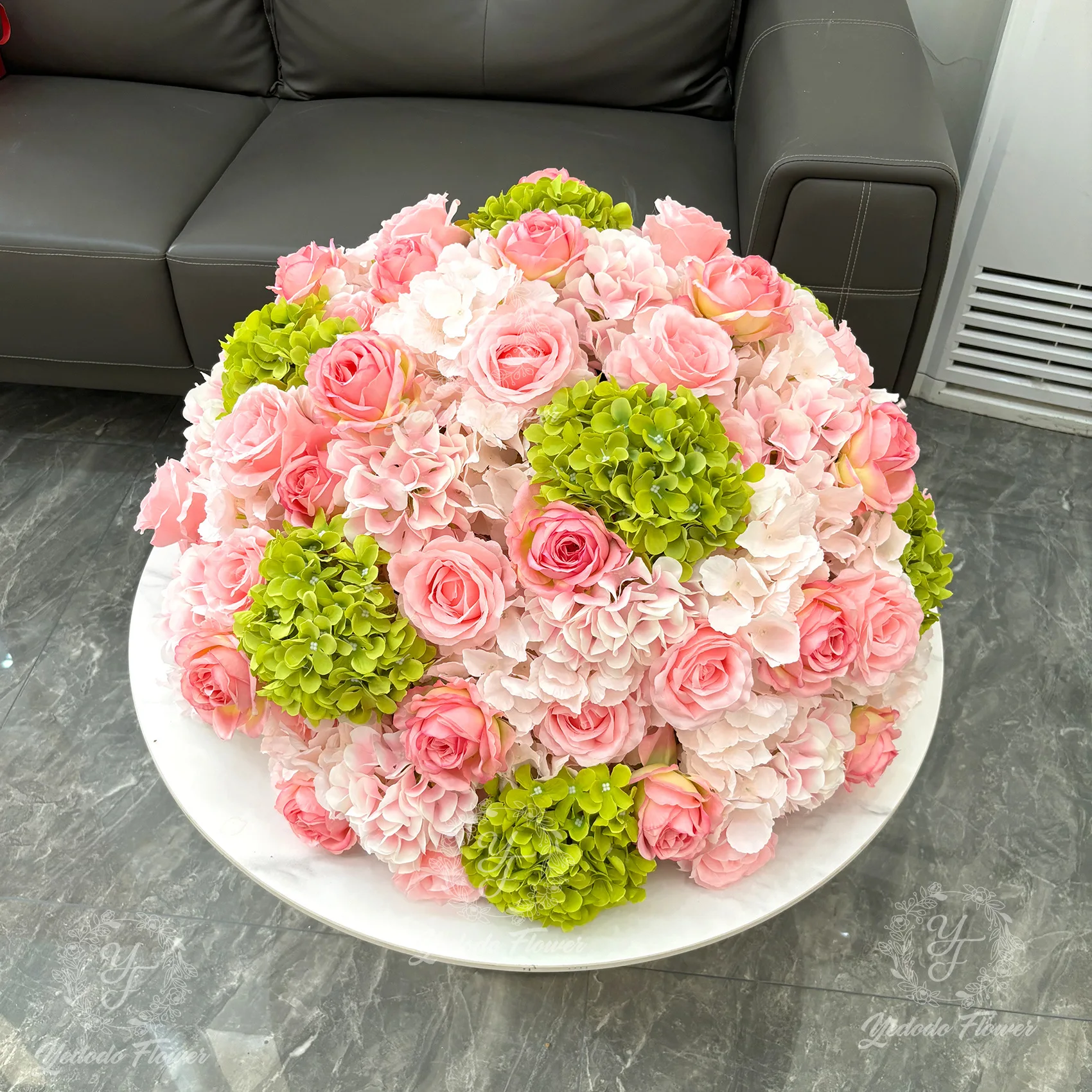 

80cm rose flower ball shopping mall window display table flower church outdoor wedding layout road leading flower