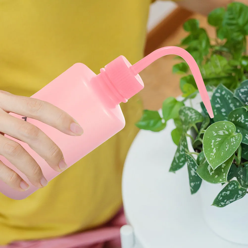 

6Pcs Eyelashes Washing Bottles Sturdy Pe Material Squeeze Bottle Curved Spout for Eyelash Cleaning Multi-Function Use