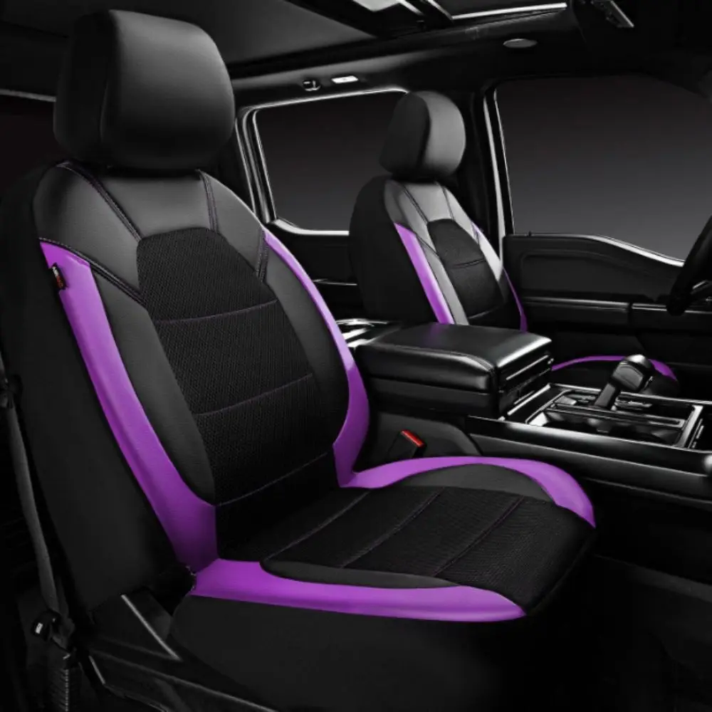 PU Leather Car Seat Cover Waterproof Breathable Seat Cushion Cover Full-Wrapped Sandwich Stitching Seat Protector All Season