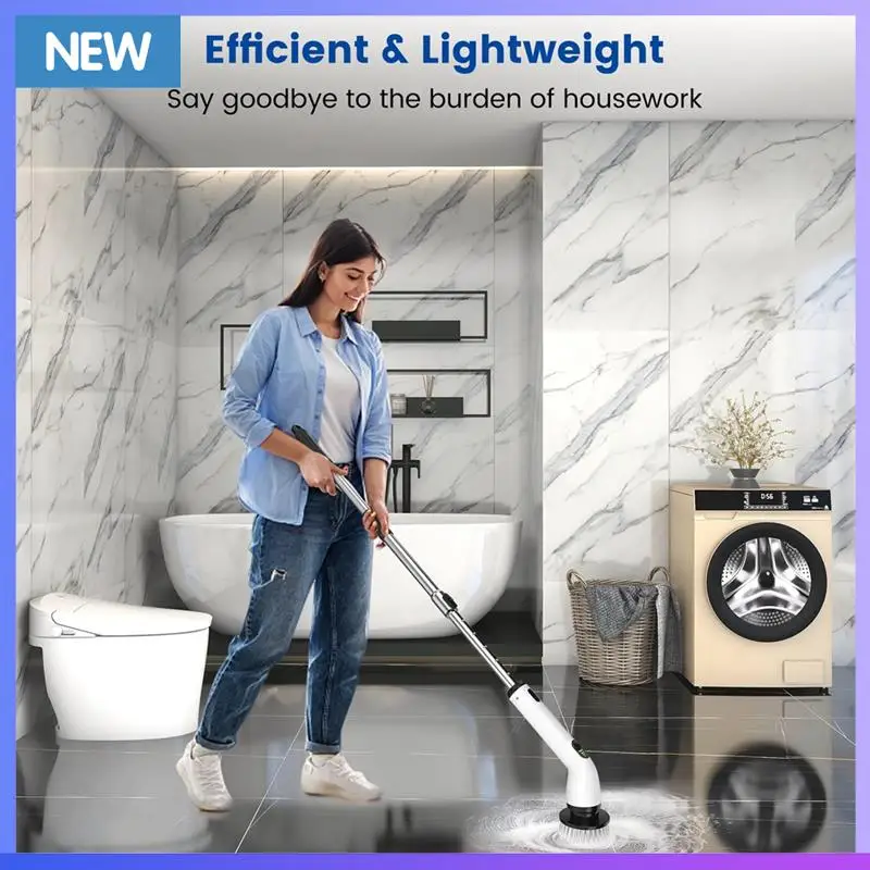 

A60P Handheld Powerful Cleaning Artifact Wireless Shower Cleaning Brush Multi-Function Electric Folding