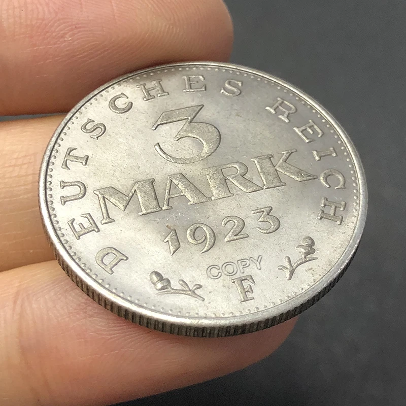 German 1923 3 Mark copper coin, European replica commemorative coin, collectible medal, home decoration, Christmas gift