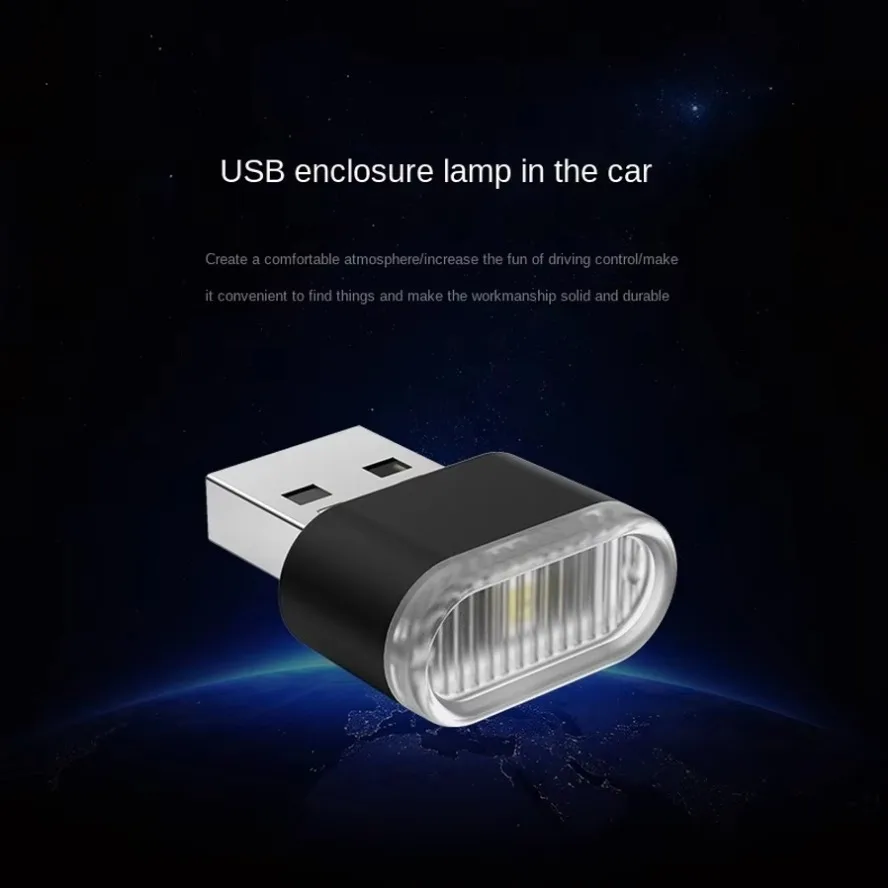 5 stili Mini USB Luce LED USB Luce notturna Modellazione Luce ambientale per auto Luce interna al neon Luce ambientale decorativa per gioielli per auto