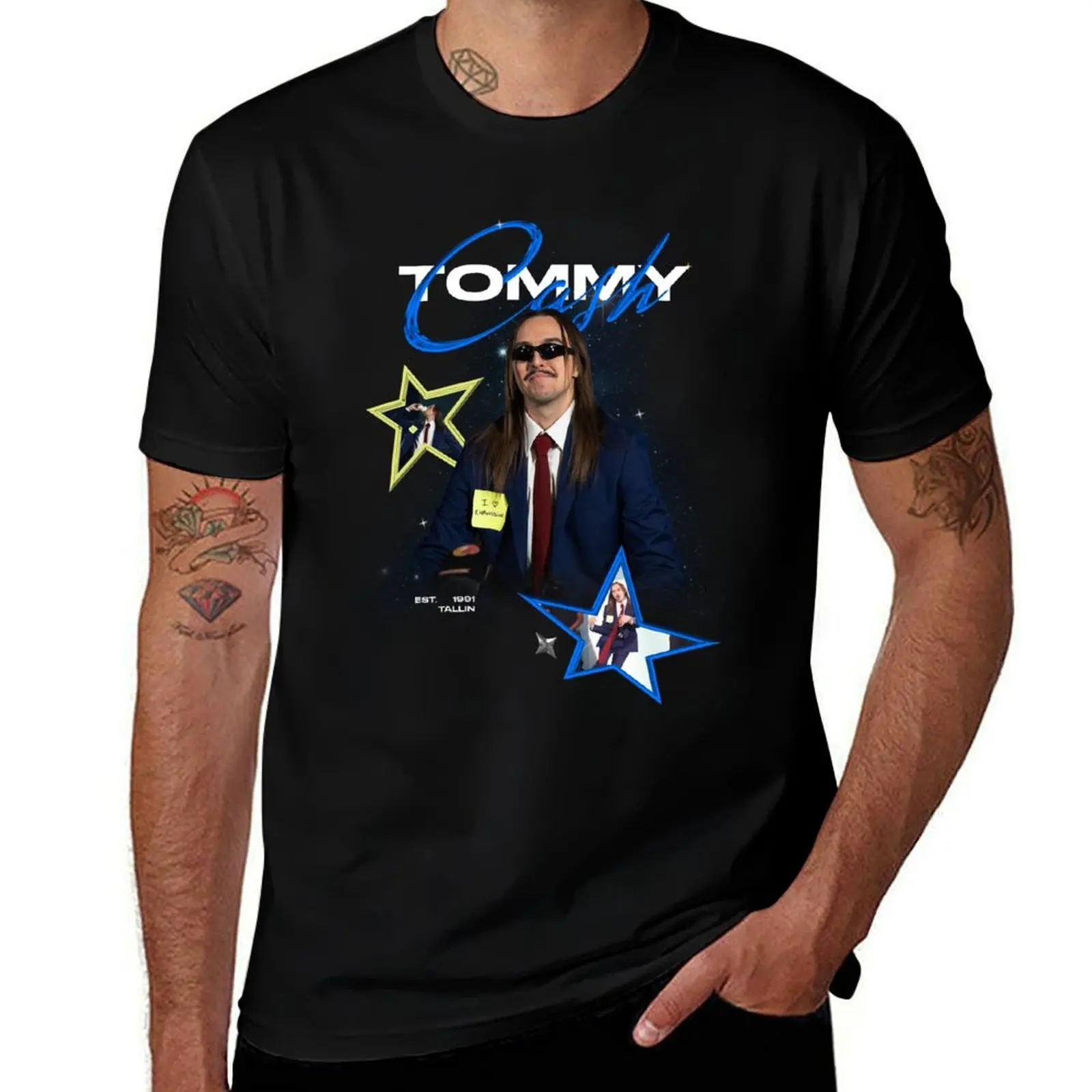 Футболка Tommy Cash Espresso Macchiato Eurovision 2025 Estonia Merch, хлопковые футболки с рисунком, простые черные футболки большого размера для мужчин