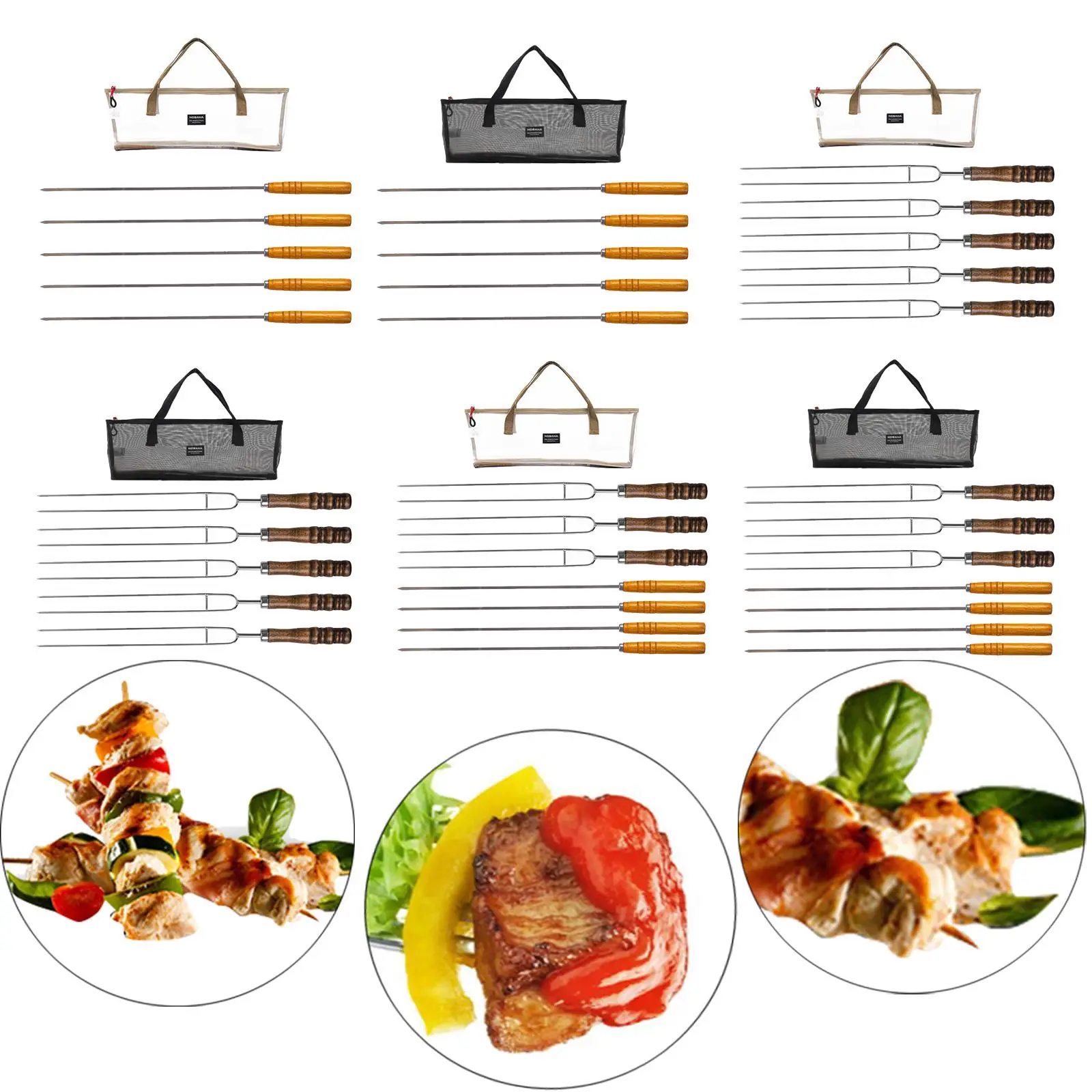 Kabob Skewers for Grilling BBQ Grilling Skewers BBQ Barbecue Sticks