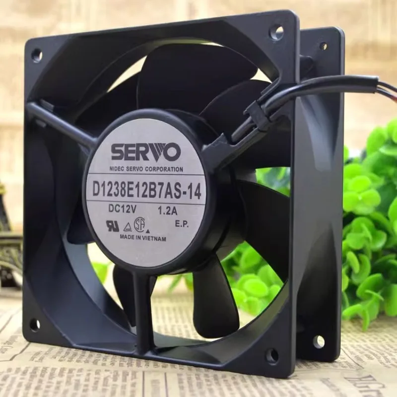 New Cooler Fan for SERVO D1238E12B7AS-14 12038 12V 1.2A 12CM Cooling Fan 120*120*38mm