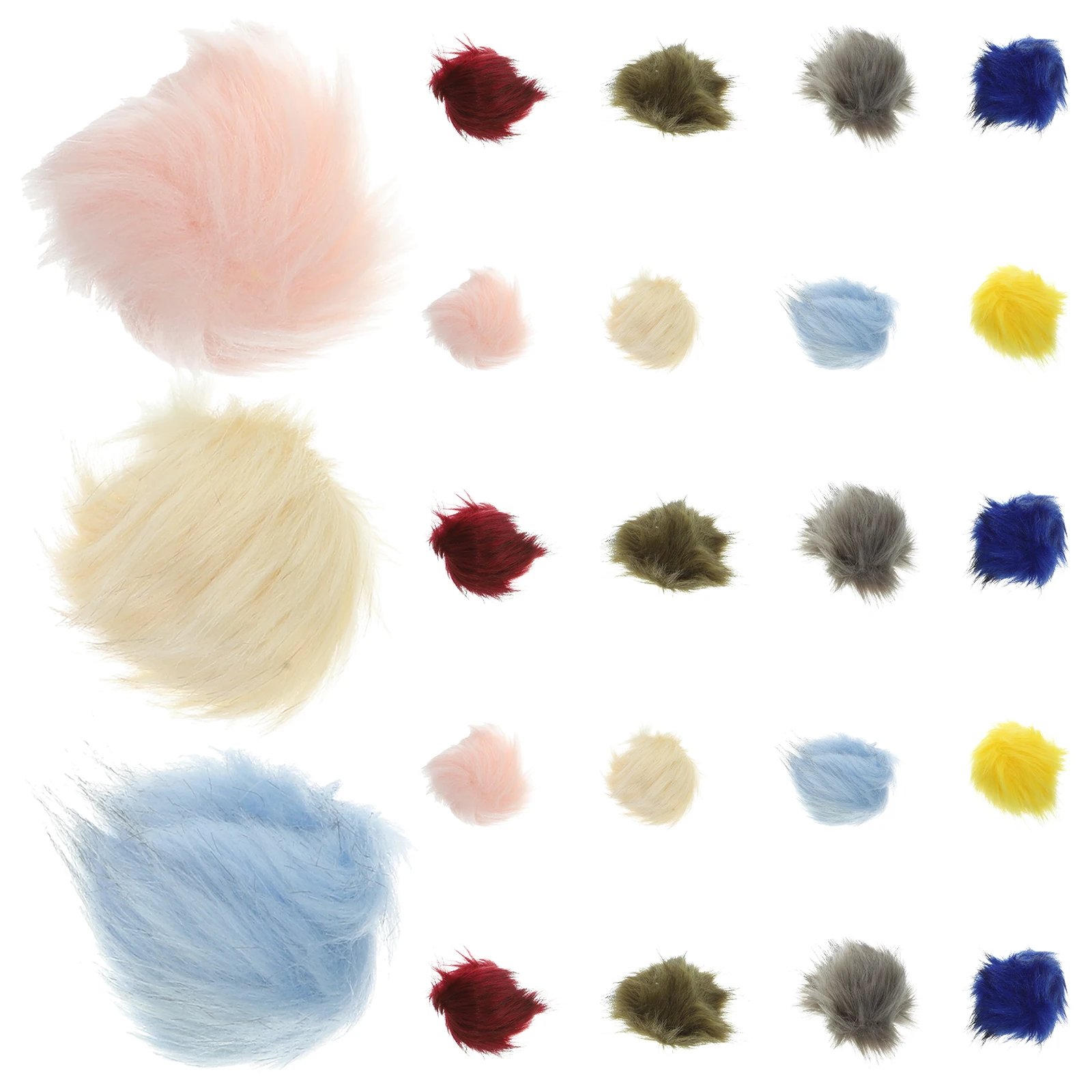 24 قطعة Pompom الكرة فو الحرفية الزينة Diy بها بنفسك أكاليل هامش الحلي مشاريع الملابس والاكسسوارات ديكور الحفلات الحرفية #3