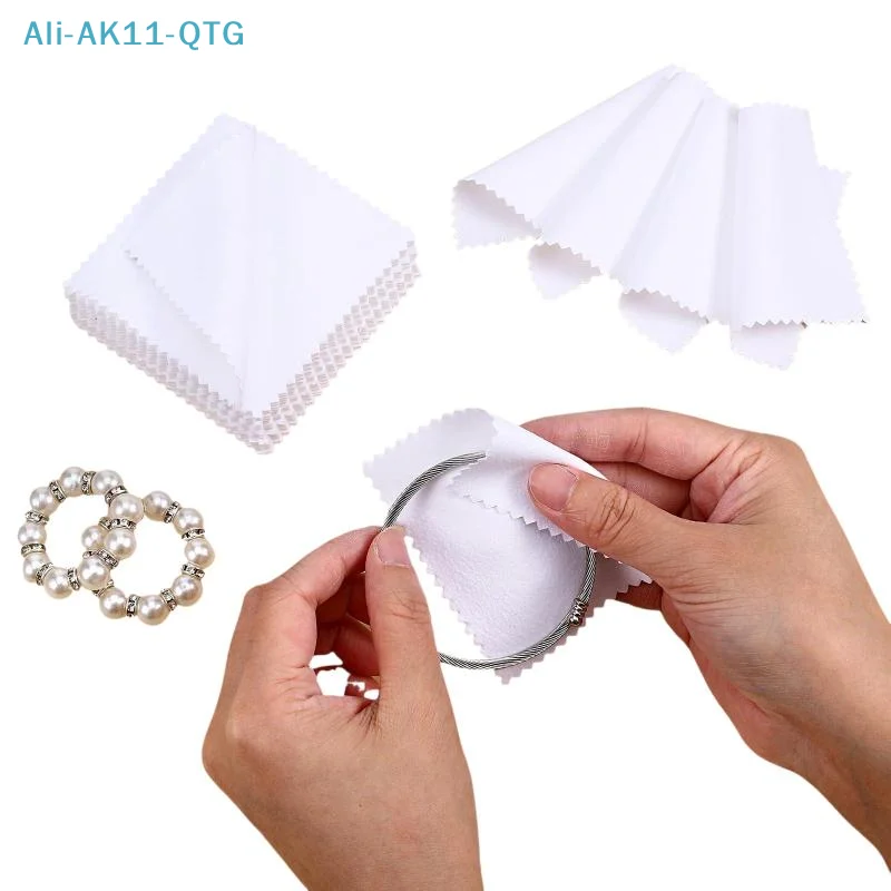 NEW 50pcs Polish Polishing Cloth Silver Color Cleaning Polishing Cloth Soft Clean Wipe Wiping Cloth For Silver Gold Jewelry Tool