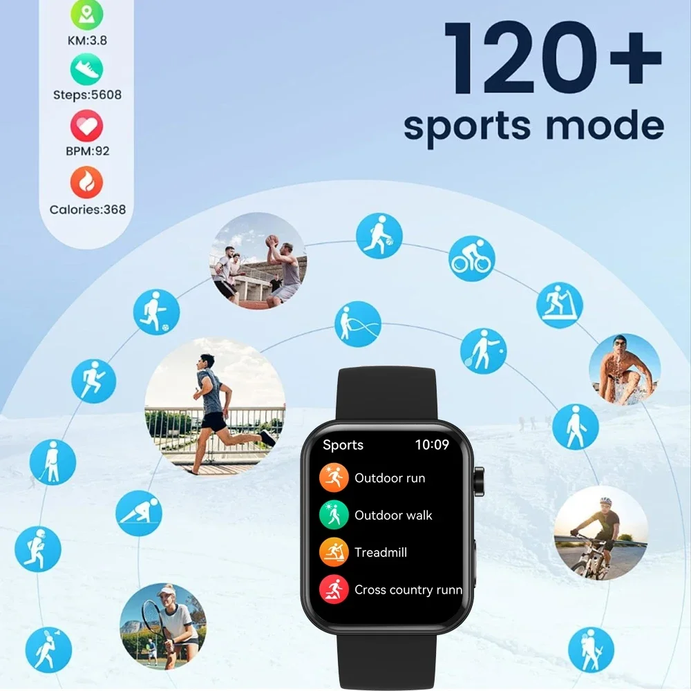 New With Camera  512M Memory Smart Watch Video Recording Health Monitoring Sports Fitness Bluetooth Call Waterproof Smartwatch