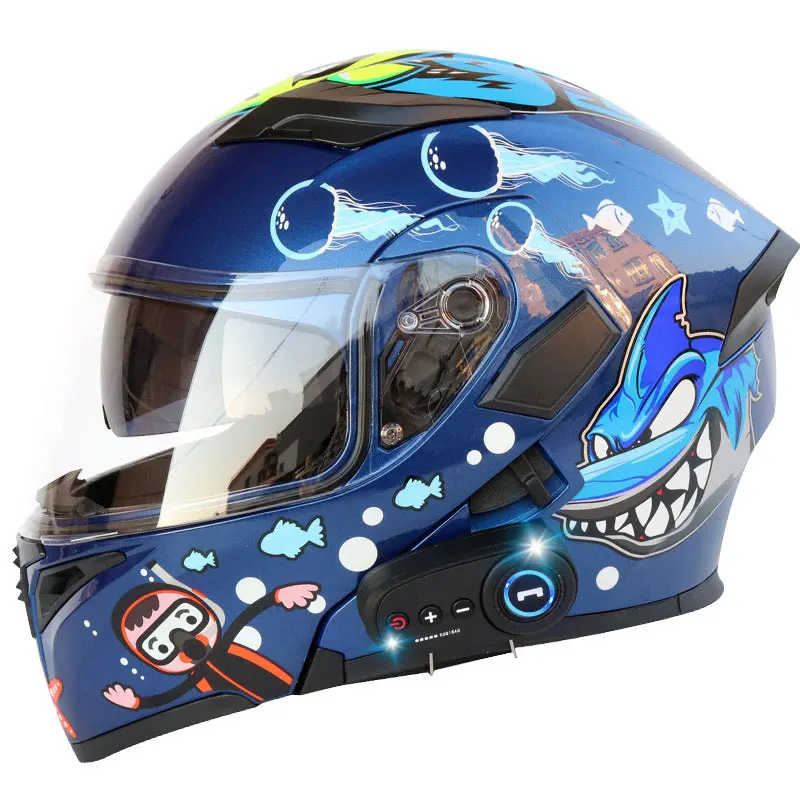 Modular Motorcycle Helmet Comfort Lining Safety Flip-Up ABS Material Adult Street Racing Scooter
