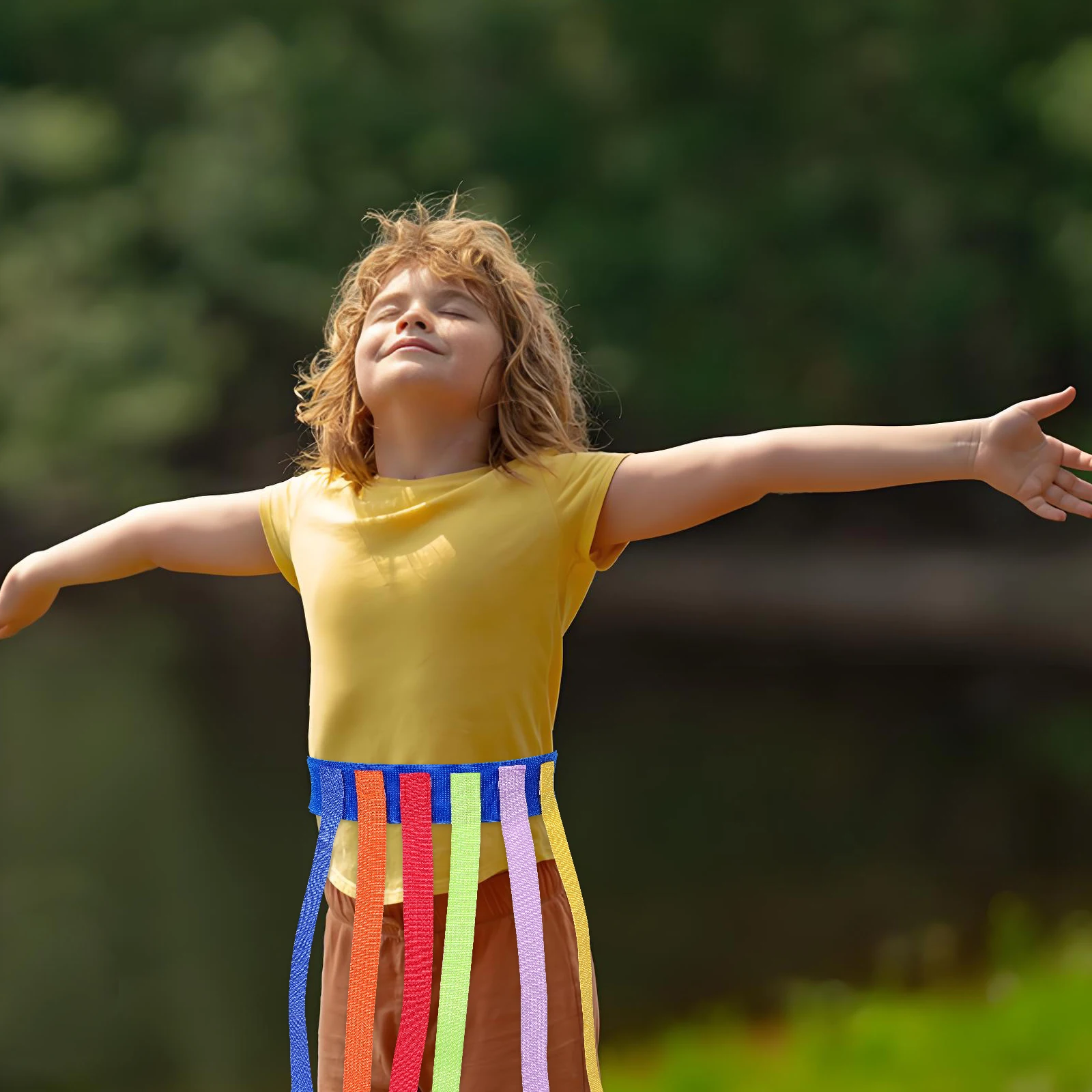 5pcs Catch Tail Belt Set Colorful Sensory Integration Kids Outdoor Activity Game Equipment Kindergarten Preschool Lightweight