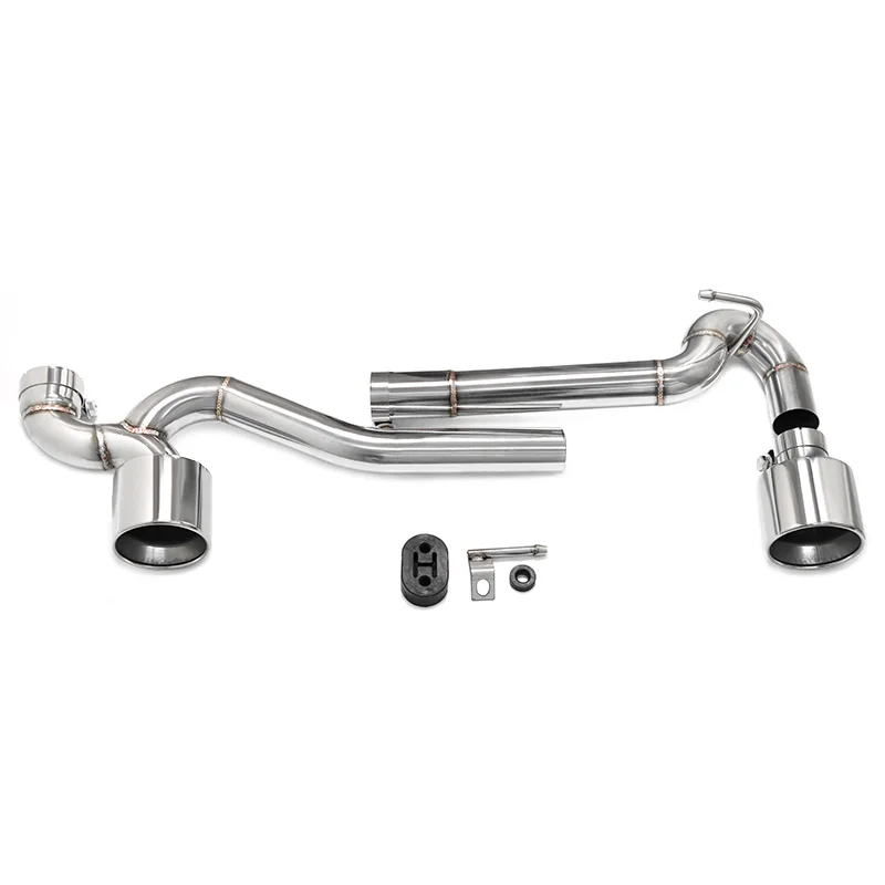Dubbele uitlaatsysteem voor BMW E90 E92 318i 320i benzine upgrade naar 335i look conversie uitlaatpijp roestvrijstalen demper uiteinde