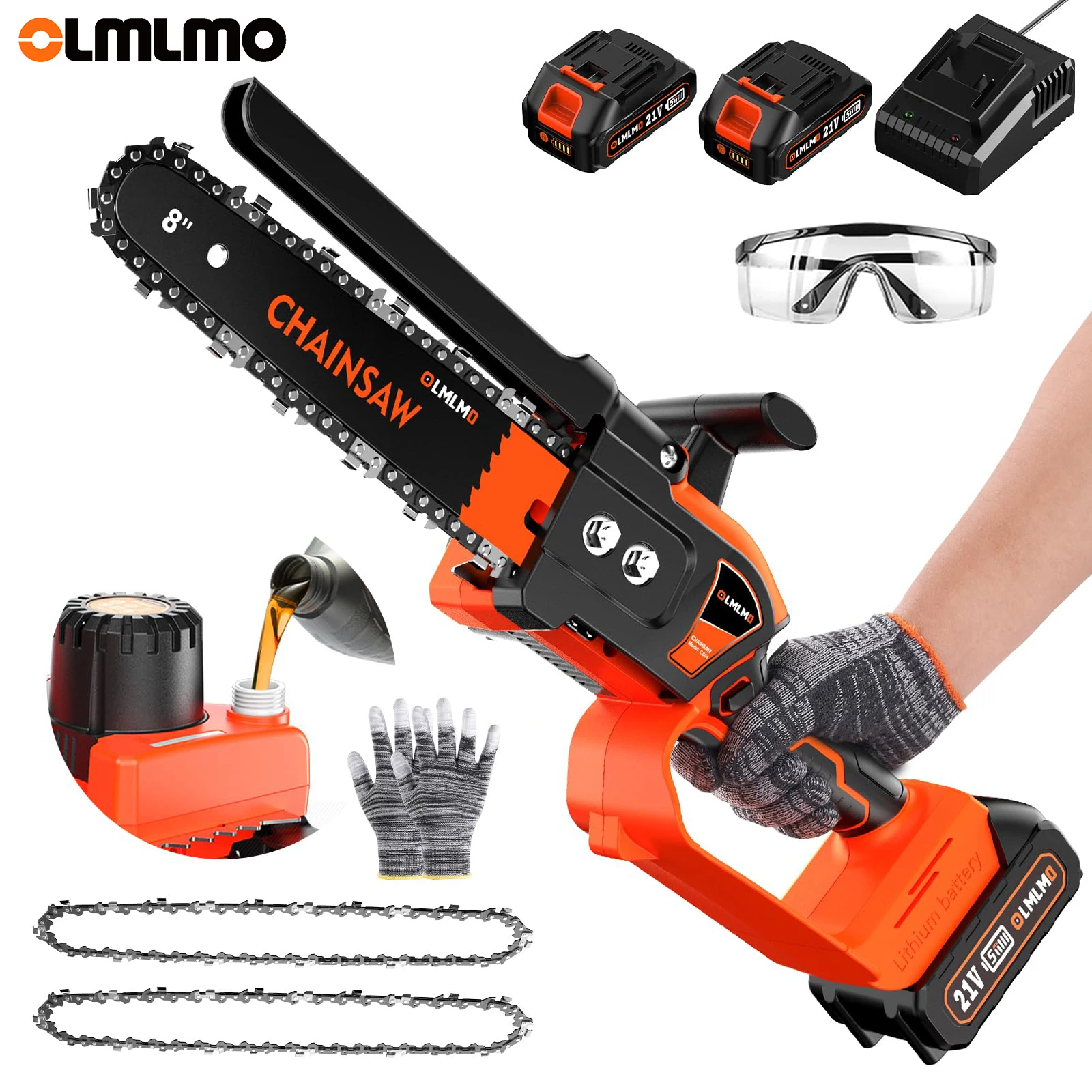 OLMLMO Handheld Cordless Chainsaw 8