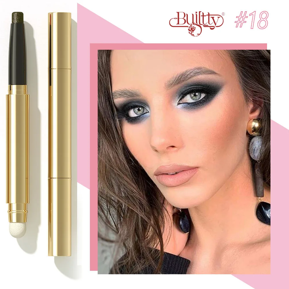 Matte Color Eye Shadow Pen Liner Pencil Glitter Metallic Eyeshadow Stick Mother Pearl Dark Bright Red Korean Make Up For Women