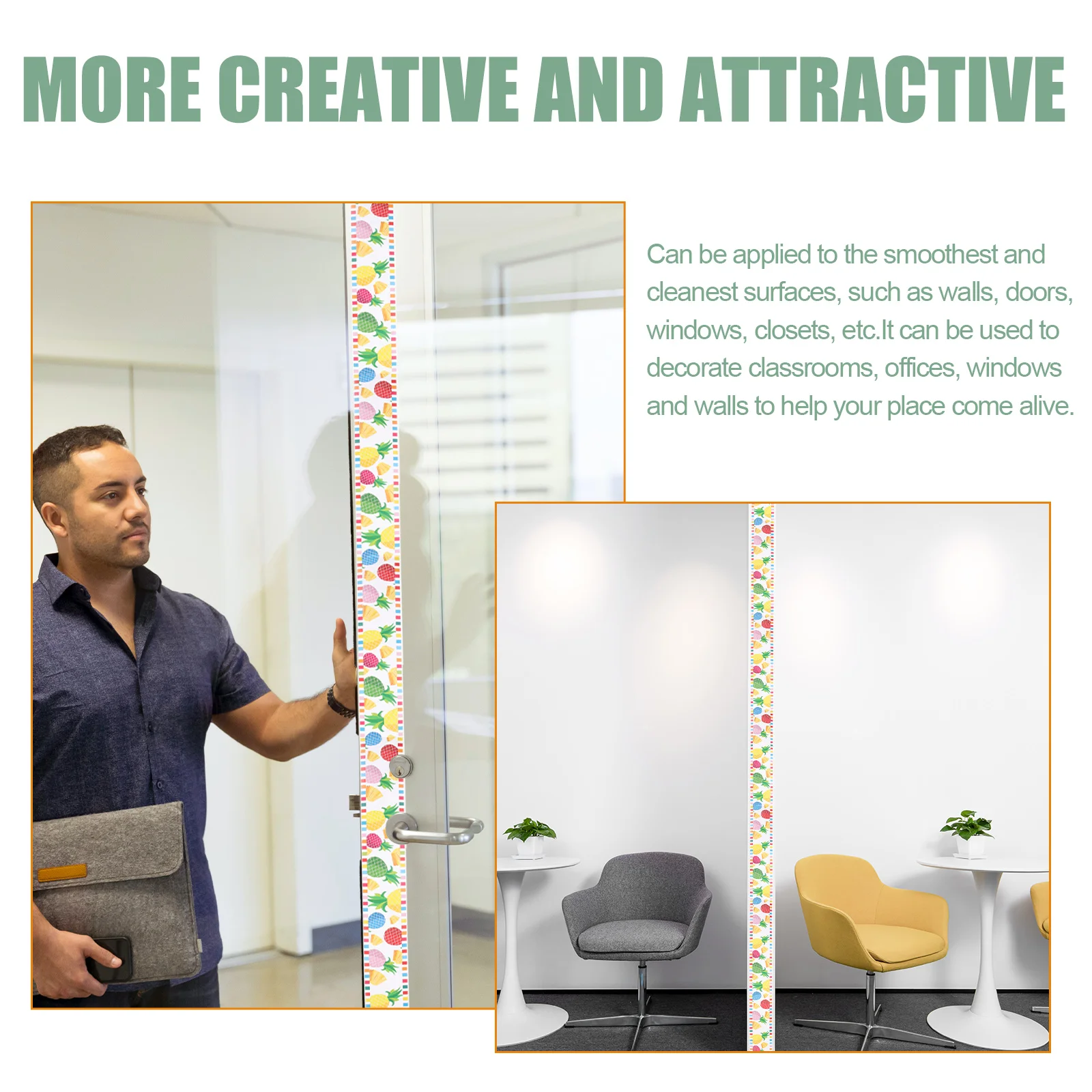 

Chalkboard Stickers Decoration Notice Pineapple Bulletin Decorations Self Adhesive Border Decorate Borders Classroom