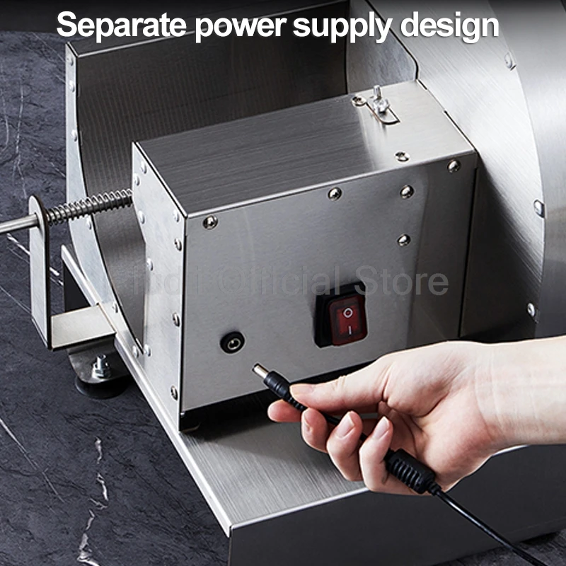 قطاعة خضروات كهربائية تجارية من الفولاذ المقاوم للصدأ قطاعة فواكه البطاطس الأوتوماتيكية بسمك قابل للتعديل لشريحة المطبخ المنزلية