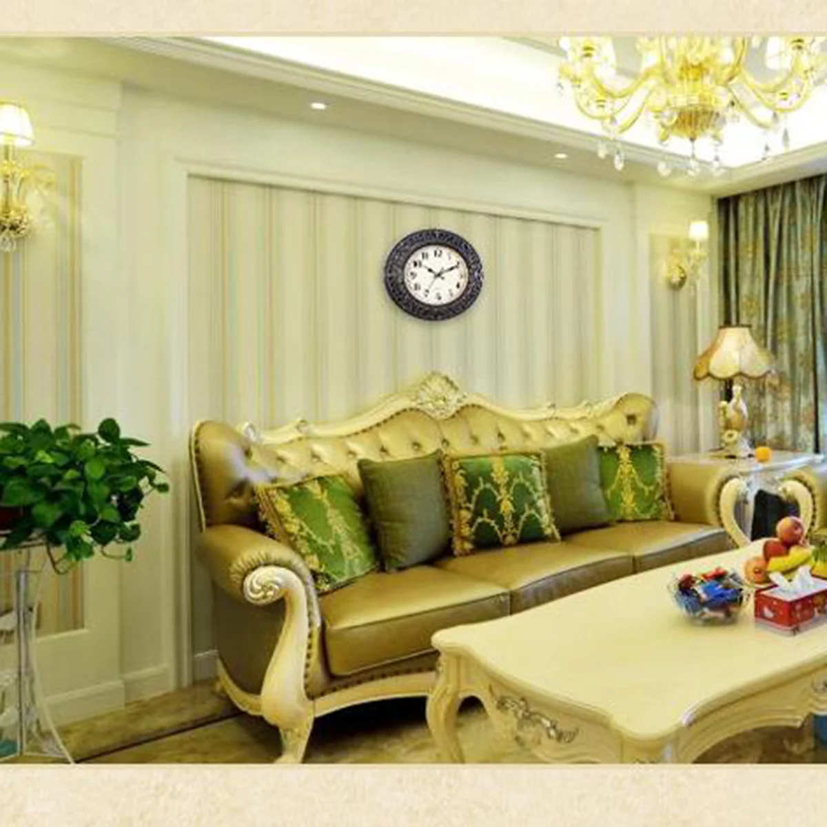 

Vintage 12-Inch Wall Clock Hollowed Numerals Silent Decorative Round Carved Dial Clock for Living Room Bedroom Kitchen European