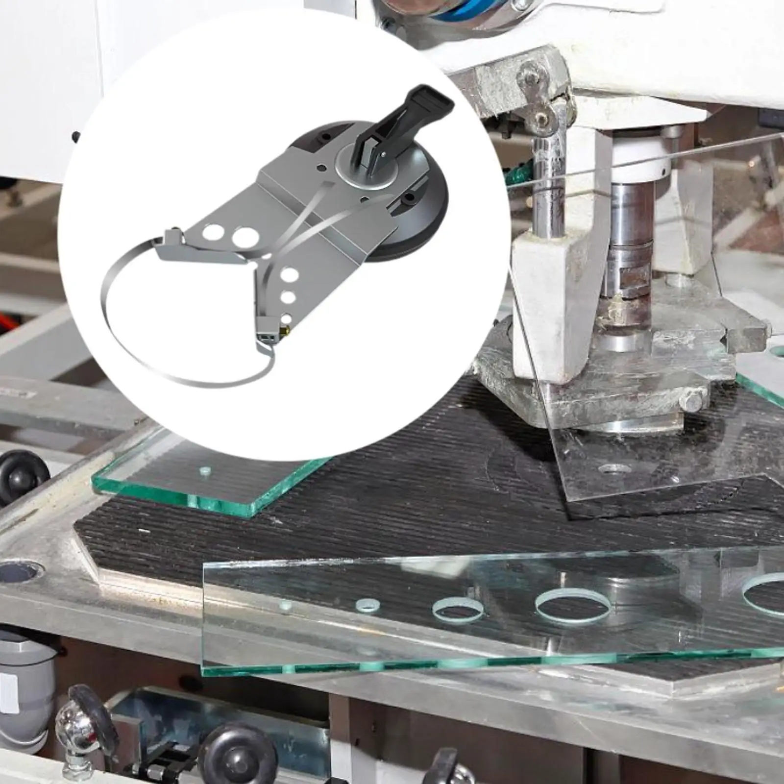 

Adjustable Tile Glass Opening Locator with Efficient Suction Cup Sturdy Metal Rubber Guide for Accurate Drilling Positions