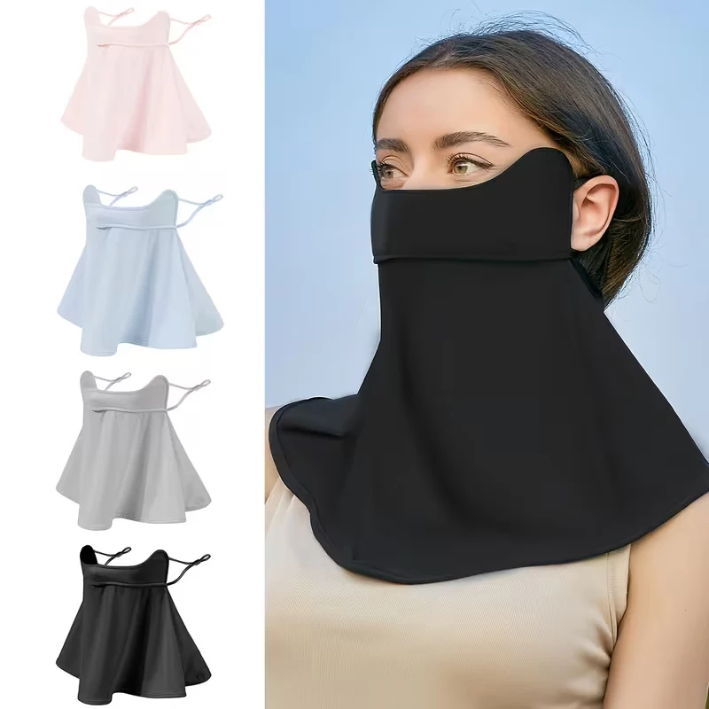 

Summer sun protection face mask for women, thin and breathable, suitable for outdoor cycling, UV protection and eye protection.