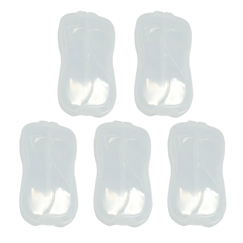 

5Pcs Baby Cutlery Cases Clear Portable Infant Flatware Storage Boxes Travel Carry Tableware Containers Baby Cutlery Cases
