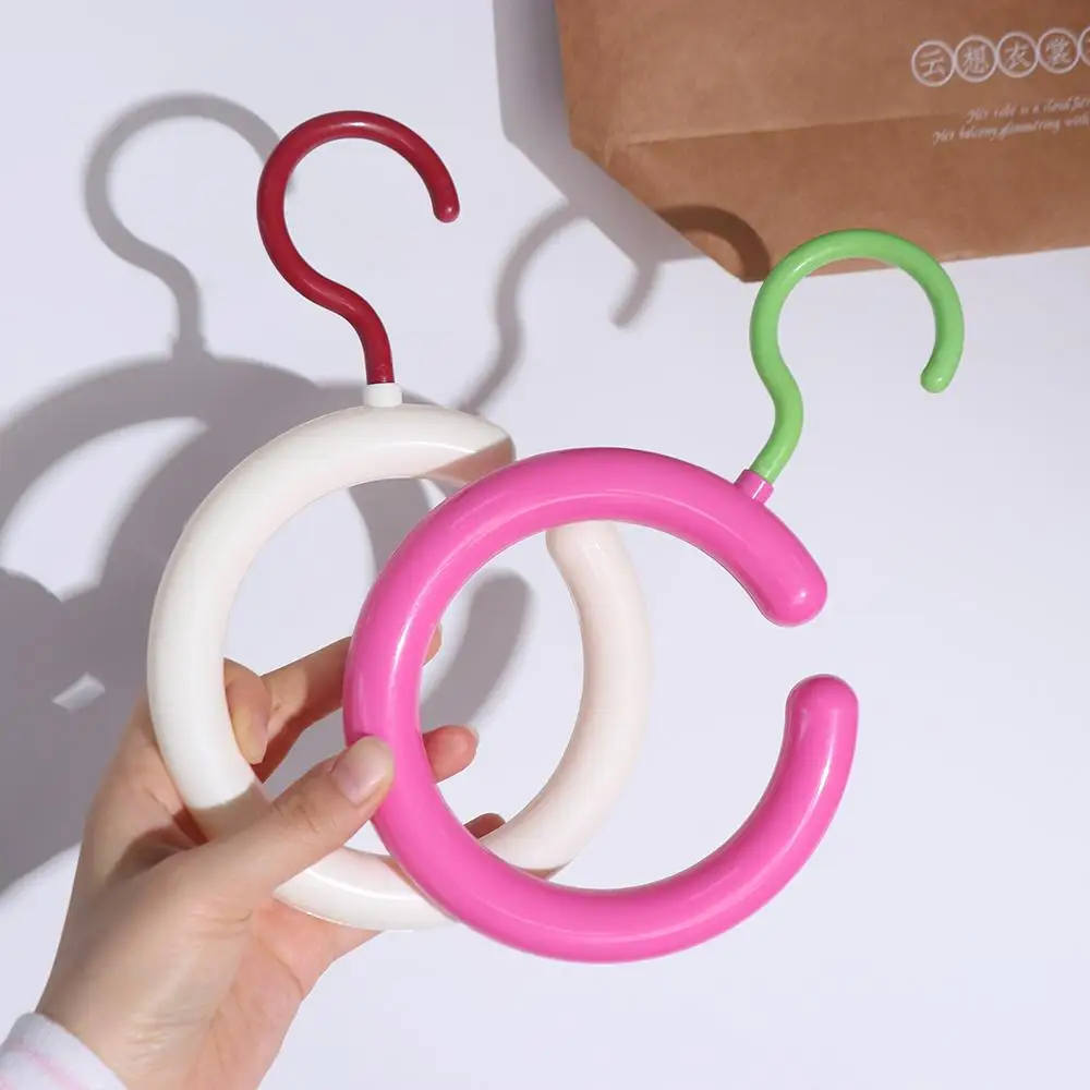 Circular Round Scarf Tie Hanger Hat Rack Space Saving Clothing Hanger Tie Storage Display Rack Clothes Storage Hook Home