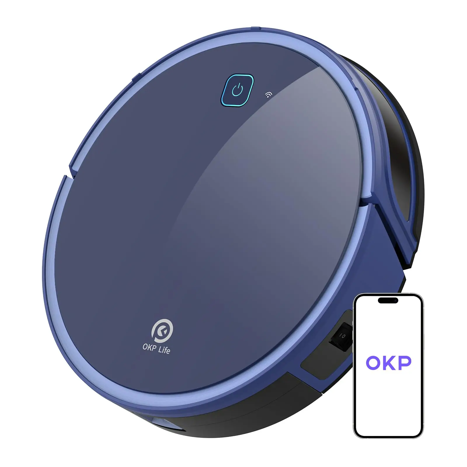 

OKP K7 Robot Vacuum Cleaner, 2000Pa Strong Suction, Slim, APP/WiFi/Voice Control,Ideal for Pet Hair, Hard Wood Floors and Carpet