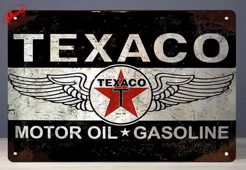 Texaco Motor Oil - Gasoline Vintage Novelty Metal Sign ; Wall Art