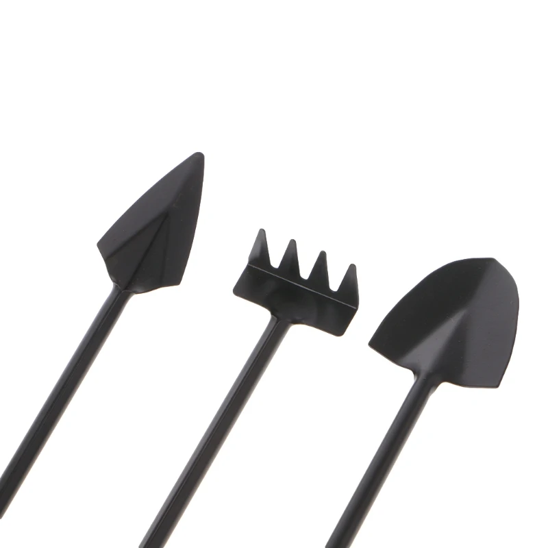A2UD 3Pcs Mini Jardim Jardinagem Planta Ferramentas Set Plastic Handle Pá Rake Spade