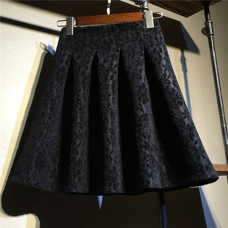 

Summer Women High Waist Pleated Skirt A-line Embroidery Sexy Mini Skirts Preppy Uniform Tennis Skirts for Girls Black